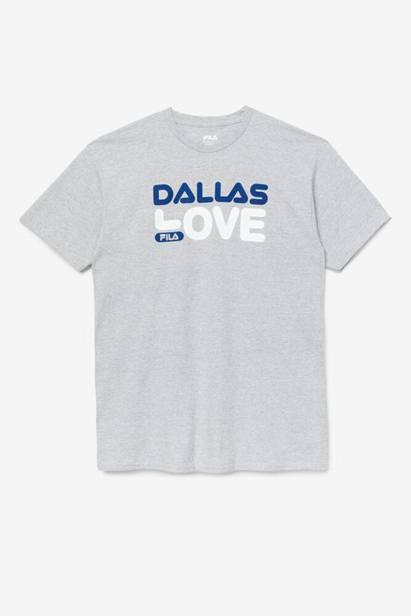 Camisetas Fila Hombre Gris - Dallas Love - España 571968OTC